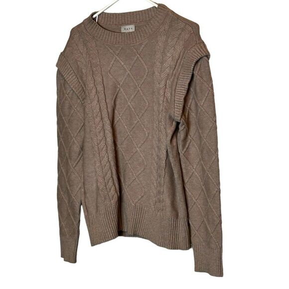 Raya sweater tan beige size medium polyester rayon blend - Picture 2 of 7